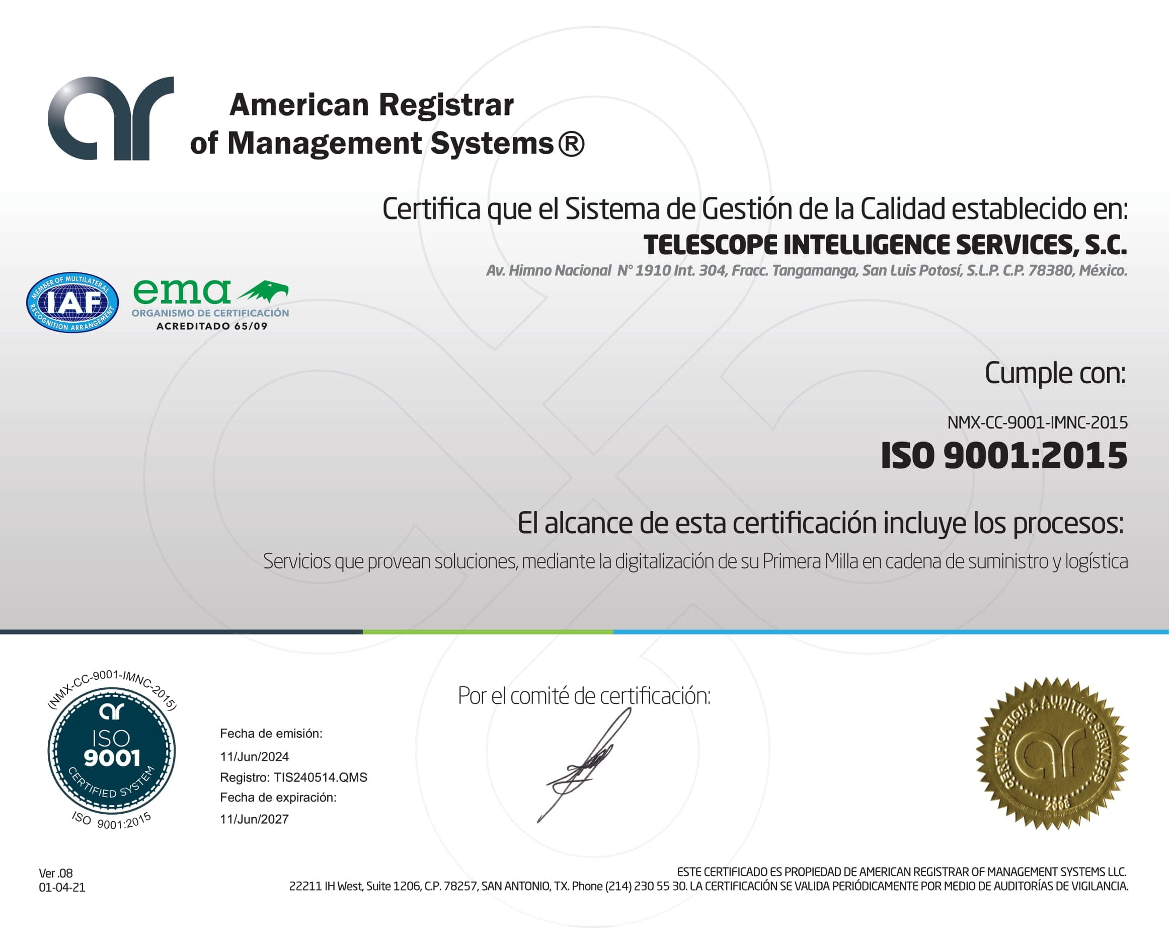 ISO9011-Cert